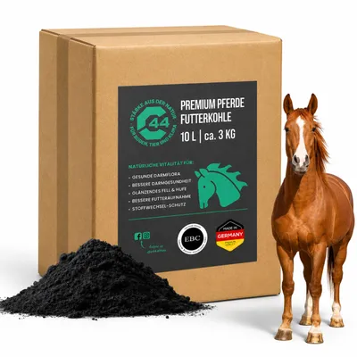 Produktbild von Futterkohle für Pferde 10L - EBC-er  Hochwertige Pflanzenkohle zur Unterstützung der Verdauung & Darmflora bei Pferden | C44-Zittau