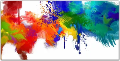 Produktbild von Coloray Bild aus Glas 140x70 Küche wanddekoration Dekoration wohnzimmer gehärtetes Glas glasblock mit bild - Farbflecken