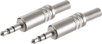 Produktbild von 2x Klinkenstecker Stereo 3,5mm, Metall