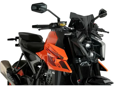 Productafbeelding van PUIG 21995F Sportvoorruit, nieuw model, geschikt voor KTM 990 DUKE, donker getint