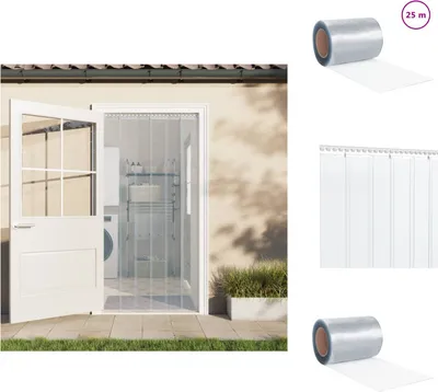 Produktbild von vidaXL Streifenvorhang Rolle PVC 3 mm x 300 mm 25 m -  Vorhänge & Gardinen