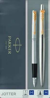 Obrázek produktu pro Parker 2093257, Černá, Chrom, Zlato, 2 kusů, Kuličkové pero + bombičkové pero