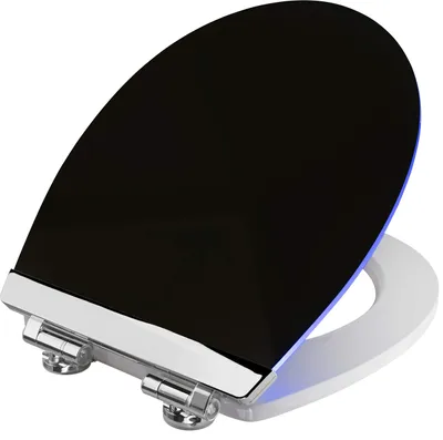 Produktbild von Cornat WC-Sitz Black Shining LED, MDF, Reversed Edge, mit Softclose-Funktion, KSDSC362