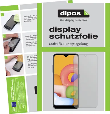Produktbild von 2x Schutzfolie für Samsung Galaxy A01 matt Displayschutzfolie Folie Display Schutz dipos