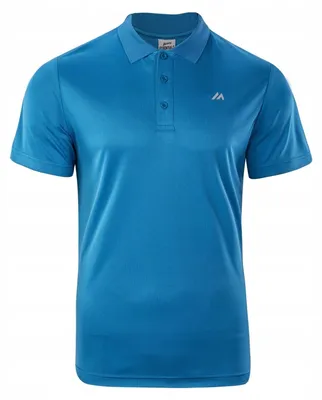Image de T-shirt polo "Nodim" pour hommes, marque Martes Essential, modèle IG3282 (taille L), couleur gris bleu avec éléments réfléchissants