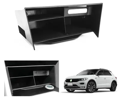 Obrázok produktu pre Organizátor do stredovej konzoly pre vozidlá VW T-Roc (modelové roky 2017-2025), vyrobený z ABS plastu