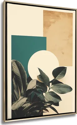 Produktbild von Modernes Leinwandbild fürs Wohnzimmer – Wandbild mit dekorativem Rahmen