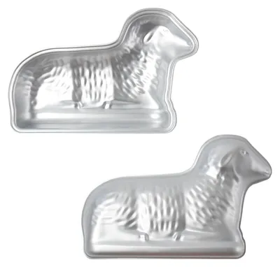 Produktbild von Lammförmige Kuchenform aus Aluminium 30,5 x 14,2 x 5,1 cm