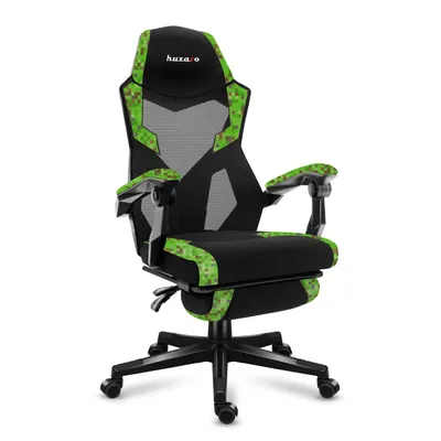 Image de Huzaro Combat 3.1 Pixel Gaming Chair - inclinaison 135°, repose-pieds extensible, respirant, ergonomique, jusqu'à 150 kg, SGS