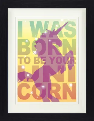 Produktbild von Einhörner Gerahmtes Bild Mit Edlem Passepartout | Wand-Bilder | Im Bilderrahmen - I Was Born To Be Your Unicorn (40 x 30 cm)