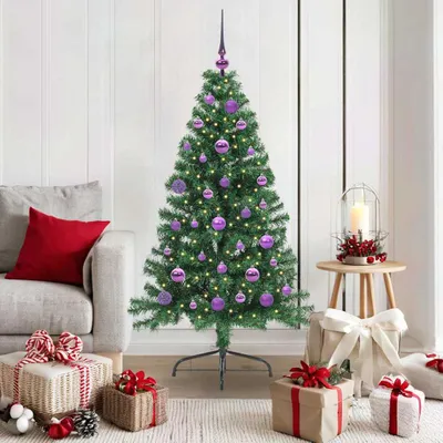 Immagine prodotto di Maison Exclusive - Albero di Natale artificiale preilluminato verde 150 cm PVC