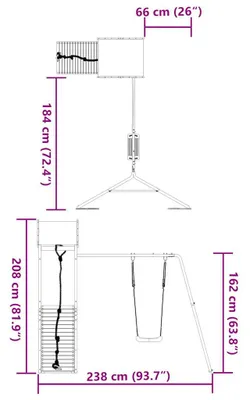 Imagen del producto de vidaXL: Torre de juegos, madera de haya tratada