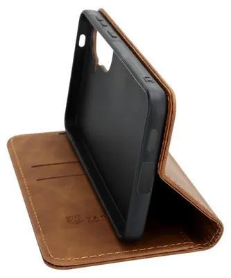 Productafbeelding van Tactische telefoonhoesje, bestand tegen stoten, voor de Samsung Galaxy A57, in de kleur moerbruin
