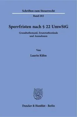 Obrázek produktu pro Sperrfristen nach § 22 UmwStG
