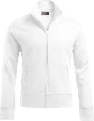 Produktbild von Stehkragen Zip Jacke Plus Size Herren, Weiß, XXXL