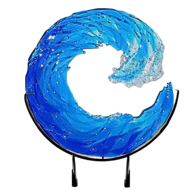 Zdjęcie produktu dla Rzeźba fali oceanu, dekoracja na biurko