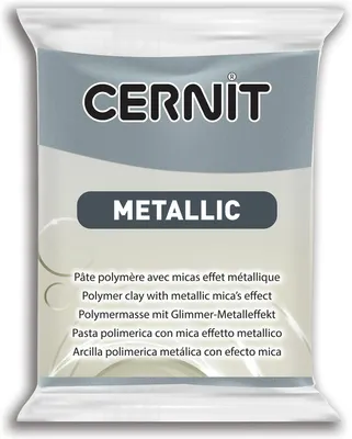Obrázek produktu pro Cernit Polymer Clay Metallic Polymerová hmota Steel 56 g