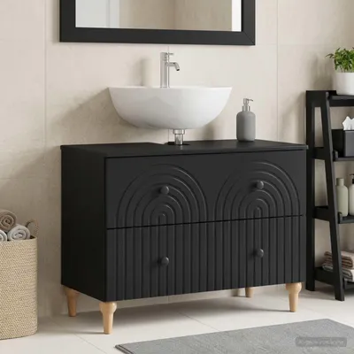 Obrázek produktu pro Maison Exclusive – Skříňka pod umyvadlo ALKMAAR, černá, 82 x 41 x 59 cm