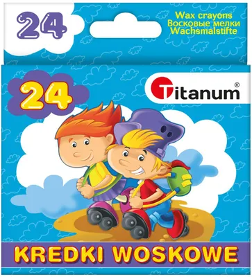 Obrázek produktu pro Voskové pastelky Titanum školní 24 barev