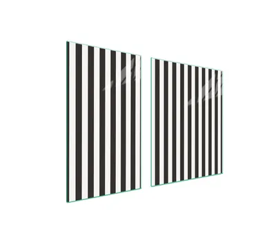 Produktbild von Glasplatte und Schneidebrett 100x52 Streifen