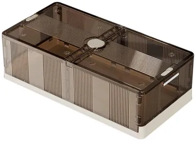 Produktbild von Klappbare Unterbett Aufbewahrungsbox 90L – 2er Set mit Rollen – Staubdicht & Transparent – Kunststoff Organisator für Kleidung, Spielzeug & Bettwäsche