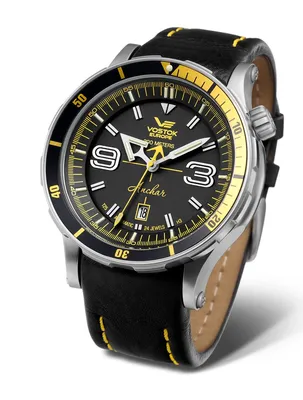 Produktbild von Herrenset VOSTOK EUROPE NH35A-510A522 in klassischem Schwarz mit zusätzlichem Armband.