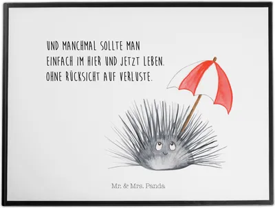 Produktbild von Mr. & Mrs. Panda bastelunterlage Seeigel - Weiß - Geschenk, Hier und Jetzt, schreibtischunterlage kunststoff, schreibtischunterlagen, Schreibunterlage, Selbstliebe, Meer
