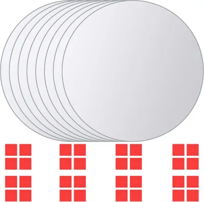 Produktbild von vidaXL 16-tlg. Spiegelfliesen-Set Rund Glas