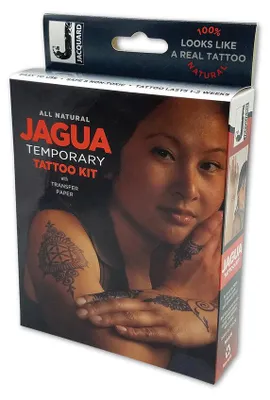 Productafbeelding van Jacquard tijdelijke tatoeageset Jagua, meerkleurig, voor kinderen en volwassenen
