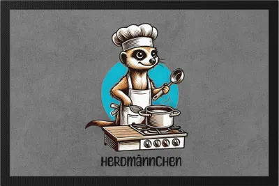 Produktbild von Herdmännchen Fußmatte Koch Hobbykoch Chefkoch Küche Kochen Grillen