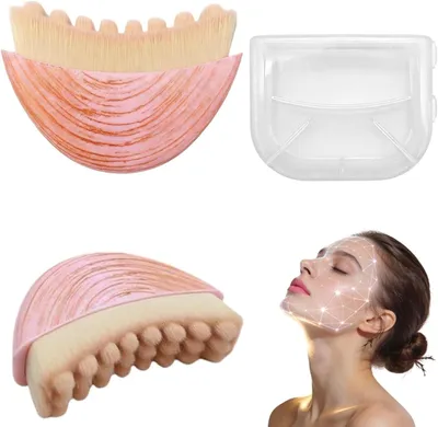 Imagen del producto de Cepillo facial para drenaje linfático, 2 unidades, ideal para pieles sensibles
