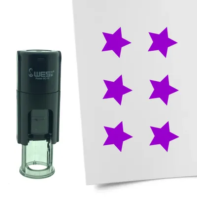 Image de Tampon encreur CombiCraft Étoile 10 mm rond – Encre violette