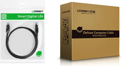 Obrázok produktu pre Ugreen Ethernet sieťový kábel RJ45, Cat6, UTP, 1000Mbps, 3m - čierny