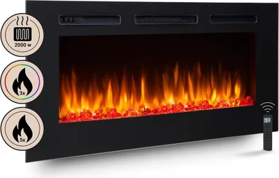 Produktbild von Elektrokamin BALDERIA Fiamma 48 - Einbaukamin - Schwarz