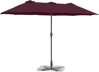 Produktbild von vidaXL Garten-Sonnenschirm Bordeauxrot 370 x 197 x 239 cm