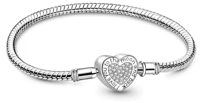 Produktbild von Gnoce Armband Zirkonia-Herz GYB187-20 Edelstahl/Silber