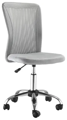 Immagine prodotto di Vinsetto Sedia da Ufficio Ergonomica Senza Braccioli in Tessuto a Rete, Altezza Regolabile e 5 Ruote, Grigio
