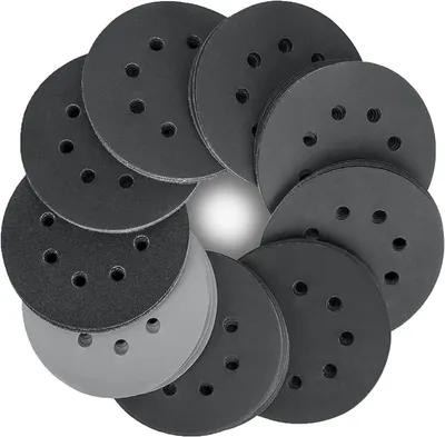 Produktbild von Orbitale Schleifscheiben, 125 mm, 80 Stück, Siliziumkarbid, Körnung 320-2000, für Schleifen und Polieren
