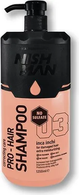 Obrázok produktu pre Šampón na vlasy bez solí a parabénov Nishman 1250 ml