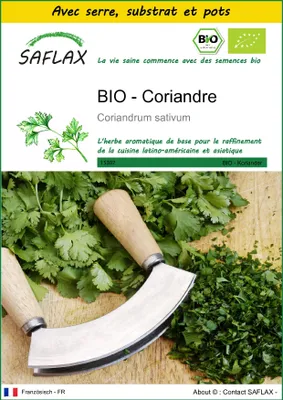 Image de SAFLAX Ensemble de culture -- Coriandre - 150 graines - Coriandrum