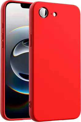 A red phone case is shown next to a smartphone.