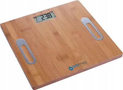 Zdjęcie produktu dla Oromed ORO-SCALE BAMBOO, Elektroniczna waga osobista, 150 kg, 100 g, Bambusowy, kg, Kwadrat
