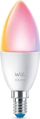 Obrázek produktu pro WiZ 40W svíčka C37 E14, Chytrá žárovka, Wi-Fi/Bluetooth, Bílá, LED, E14, C37