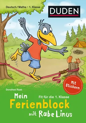 Produktbild von Mein Ferienblock mit Rabe Linus - Fit für die 1. Klasse