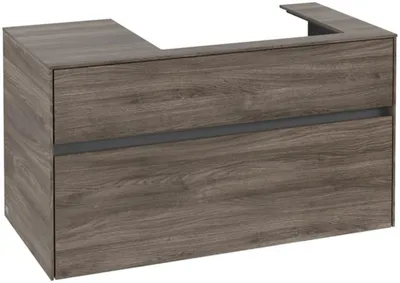Image de Villeroy & Boch Collaro Meuble sous-lavabo, 2 tiroirs, lavabo à droite, suspendu, 1000x548x500mm, C01800RK