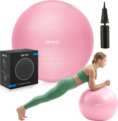 Obrázek produktu pro Gymtek® cvičební míč včetně pumpy - 65 cm - Pilates míč, cvičební míč, fitness míč, sedací míč pro fitness, pilates, domácí posilovnu, cvičení, fyzioterapii