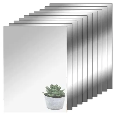 Produktbild von Klebespiegel Acryl 10 Stück 15 x 10 cm bruchsicher selbstklebend Wanddeko