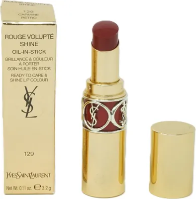 Produktbild von Yves Saint Laurent Rouge Volupté Shine Oil-in-Stick Lippenstift 3,2g Carmine Retro 129