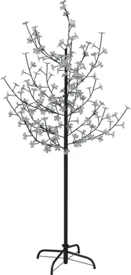Zdjęcie produktu dla vidaXL Choinka LED z kwiatami wiśni Ciepła biel 120 LED 150 cm