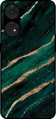 Produktbild von Smartphonica Telefon Fall geeignet für Oppo Reno8T 4G mit Marmor-Druck - TPU zurück Abdeckung Fall Marmor-Design - Grün Gold